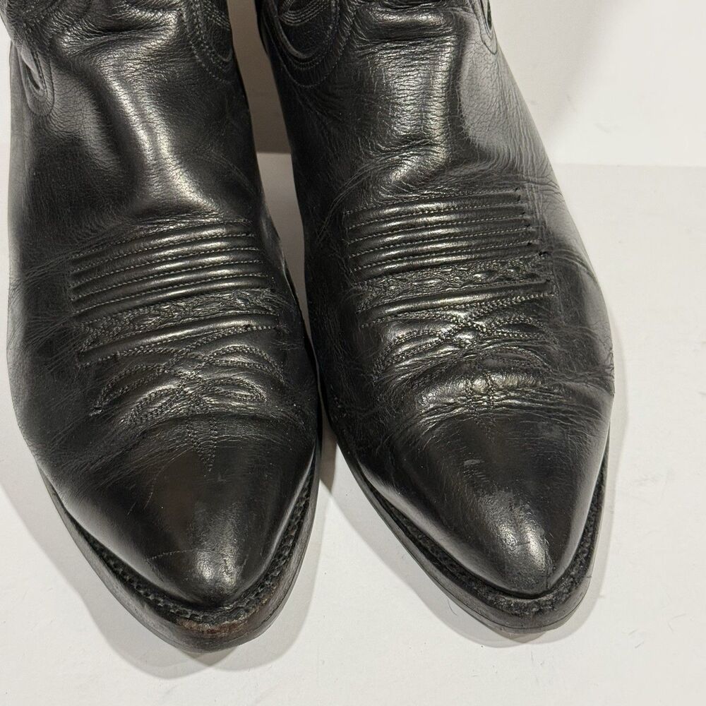 Dan Post Black Men's Size 10 D Pebble Grain Cowboy Boots - Picture 4 of 16
